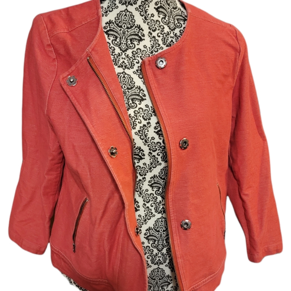 Stretchy denim like blazer